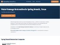 Website Screenshot National Water Damage Restoration Spring Branch