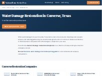 Website Screenshot National Water Damage Restoration Converse