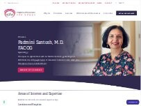 Website Screenshot Padmini Santosh M.D.
