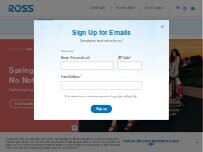 Website Screenshot Ross Dress for Less