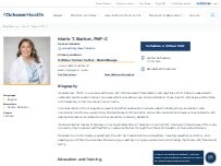 Website Screenshot Marie T. Barker, FNP-C