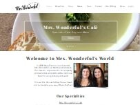 Website Screenshot Mrs. Wonderful's Café