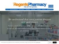 Website Screenshot Regents Pharmacy