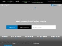 Website Screenshot Tom Kadlec Honda