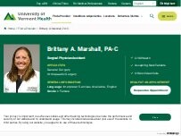 Website Screenshot Brittany A. Marshall, PA-C, Surgical Physician Assistant