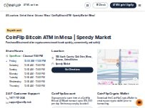 Website Screenshot CoinFlip Bitcoin ATM - Speedy Market (Mesa)