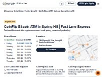 Website Screenshot CoinFlip Bitcoin ATM - Fast Lane Express (Spring Hill)