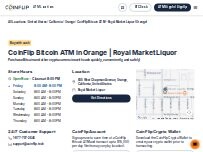 Website Screenshot CoinFlip Bitcoin ATM - Royal Market Liquor (Orange)