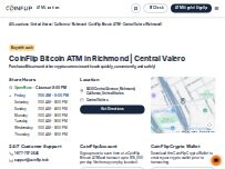 Website Screenshot CoinFlip Bitcoin ATM - Central Valero (Richmond)