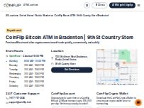 Website Screenshot CoinFlip Bitcoin ATM - 9th St Country Store (Bradenton)