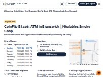 Website Screenshot CoinFlip Bitcoin ATM - Nhalables Smoke Shop (Brunswick)