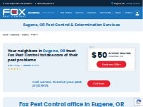 Website Screenshot Fox Pest Control Eugene