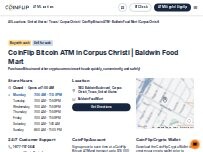 Website Screenshot CoinFlip Bitcoin ATM - Baldwin Food Mart (Corpus Christi)