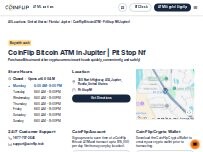 Website Screenshot CoinFlip Bitcoin ATM - Pit Stop Nf (Jupiter)