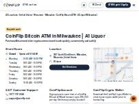 Website Screenshot CoinFlip Bitcoin ATM - A1 Liquor (Milwaukee)