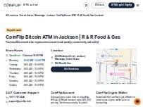 Website Screenshot CoinFlip Bitcoin ATM - R & R Food & Gas (Jackson)