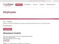 Website Screenshot Saint Francis Employee Health