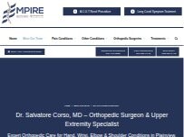Website Screenshot Dr. Salvatore J. Corso - Orthopedic Surgeon