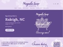 Website Screenshot Magnolia Soap and Bath Co. - Raleigh