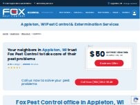 Website Screenshot Fox Pest Control Appleton