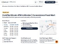 Website Screenshot CoinFlip Bitcoin ATM - Convenience Food Mart (Mentor)