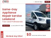 Website Screenshot Same-Day Appliance Repair Lakeland