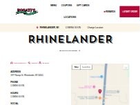 Website Screenshot Rosati's Pizza