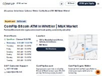 Website Screenshot CoinFlip Bitcoin ATM - M&K Market (Whittier)