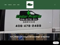 Website Screenshot Cedar Prairie On-Site Oil Service