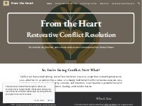 Website Screenshot From the Heart: Restorative Conflict Resolution