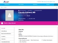 Website Screenshot Claudia Holland, MD