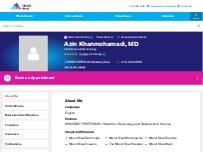 Website Screenshot Azin Khanmohamadi, MD