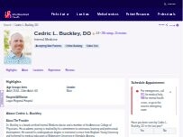 Website Screenshot Cedric L. Buckley, DO