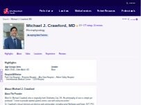 Website Screenshot Michael J. Crawford, MD