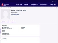 Website Screenshot Anne Busche, MD