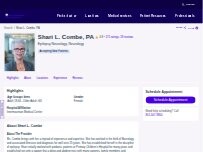 Website Screenshot Shari L. Combe, PA