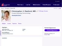 Website Screenshot Christopher J. Danford, MD