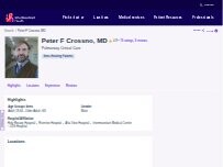 Website Screenshot Peter F Crossno, MD