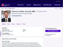 Website Screenshot Heston Collier Arnold, MD