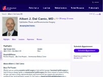 Website Screenshot Albert J. Dal Canto, MD