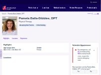 Website Screenshot Pamela Balla-Dibblee, DPT