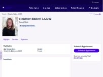 Website Screenshot Heather Bailey, LCSW