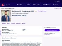 Website Screenshot Stephen K. Anderson, MD