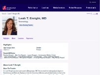 Website Screenshot Leah T. Enright, MD