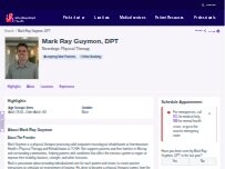 Website Screenshot Mark Ray Guymon, DPT