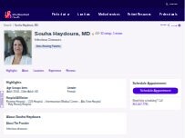 Website Screenshot Souha Haydoura, MD