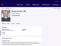 Website Screenshot Tasha Hortin, NP