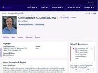 Website Screenshot Christopher A. English, MD