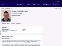 Website Screenshot Brian A. Gibby, DPT