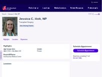 Website Screenshot Jessica C. Holt, NP
